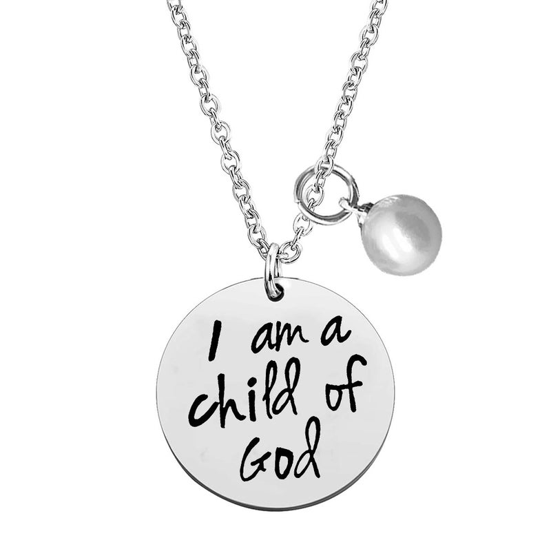 Xiahuyu Goddaughter Gifts for Women for I am a Child of God Necklace First Communion Gift Baptism Gifts for Godchild Religious Jewelry Goddaughter Necklace Gift - Image 1